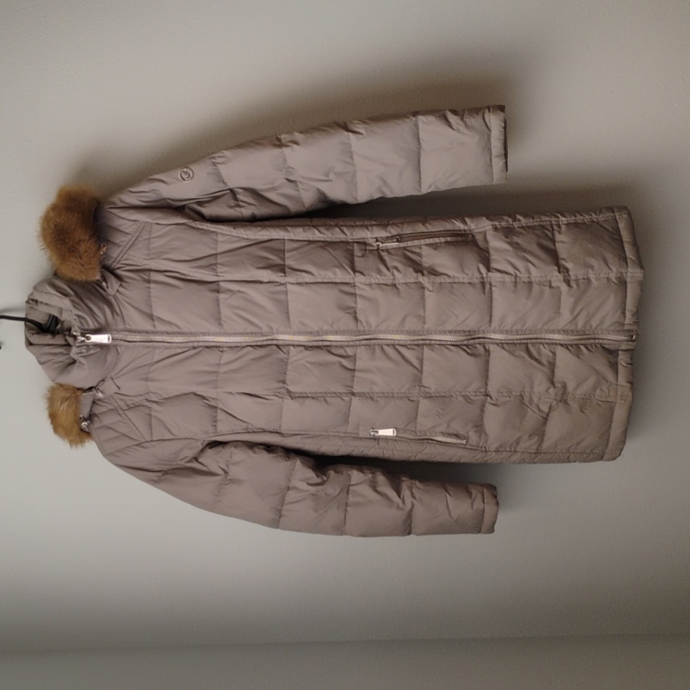 Michael Kors puffer large faux fur hood